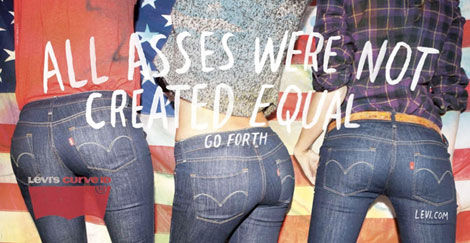 Новые джинсы Levi’s: «все попы не созданы одинаковыми».
